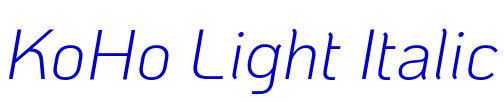 KoHo Light Italic लिपि